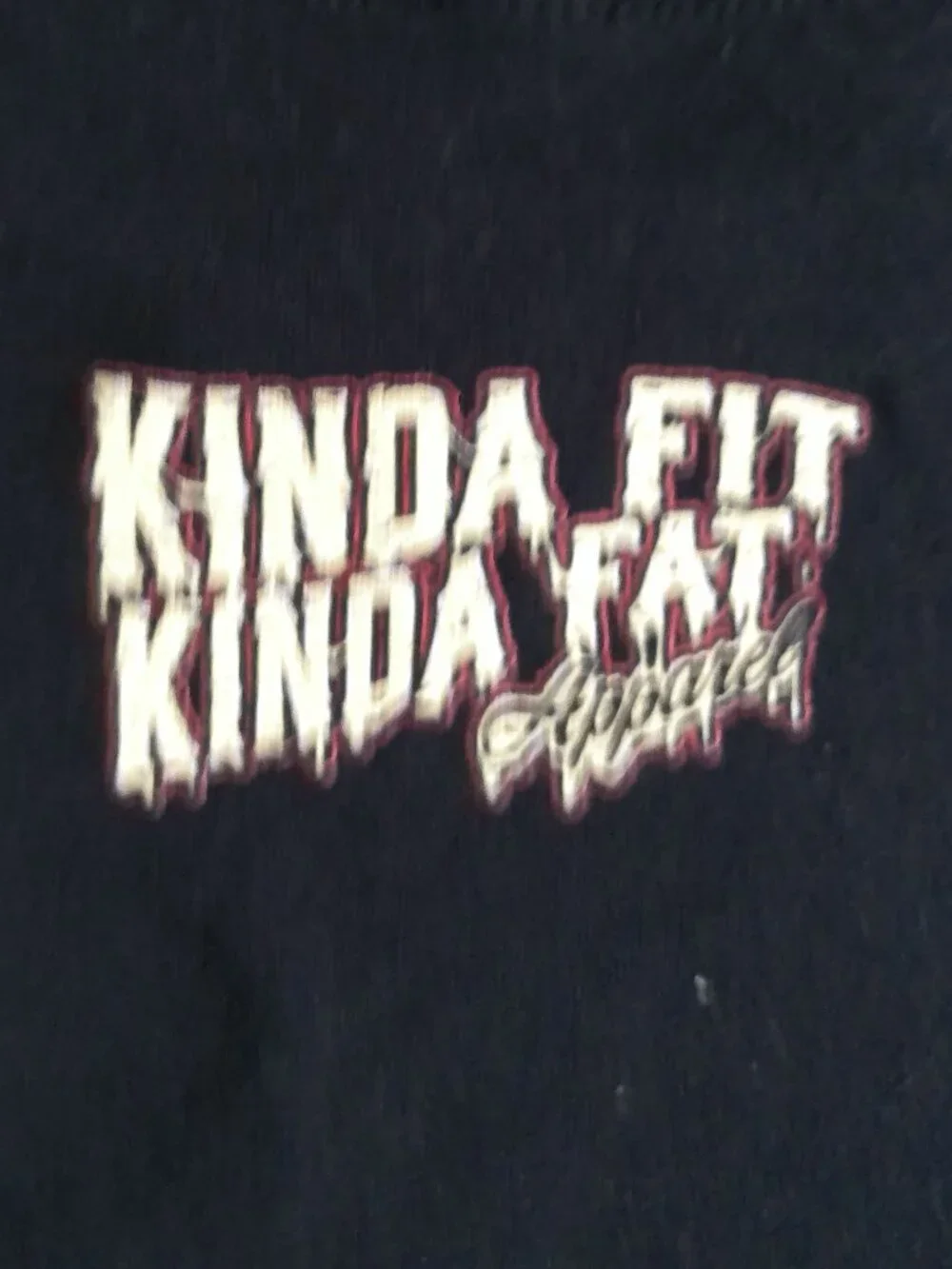 KINDA FIT KINDA FAT Men's Muscle Tee Sleeveless Black w/Logo 2X